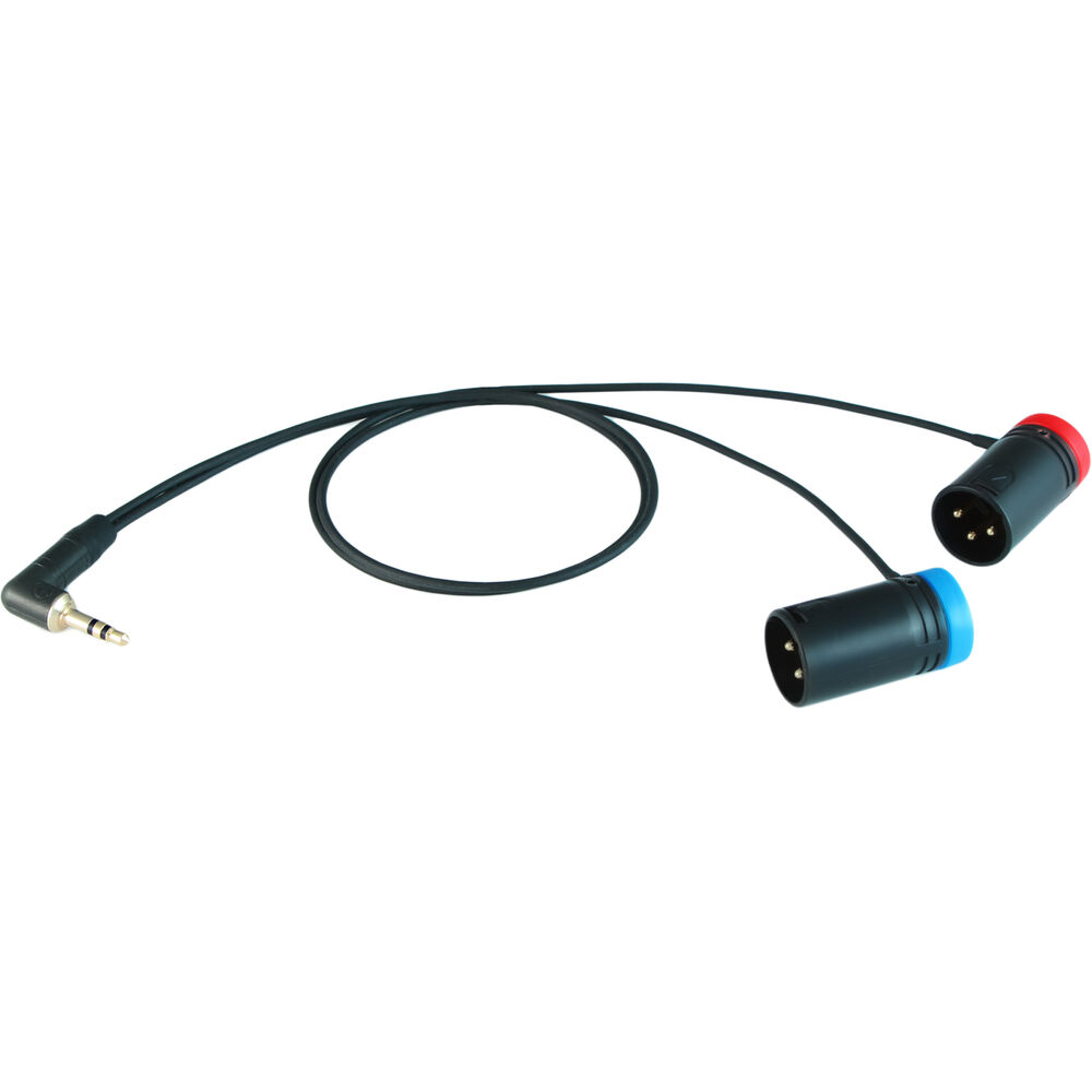 Cable Techniques 3.5mm Right-Angle TRS to Dual Low-Profile 3-Pin XLR Male Y Cable (15")