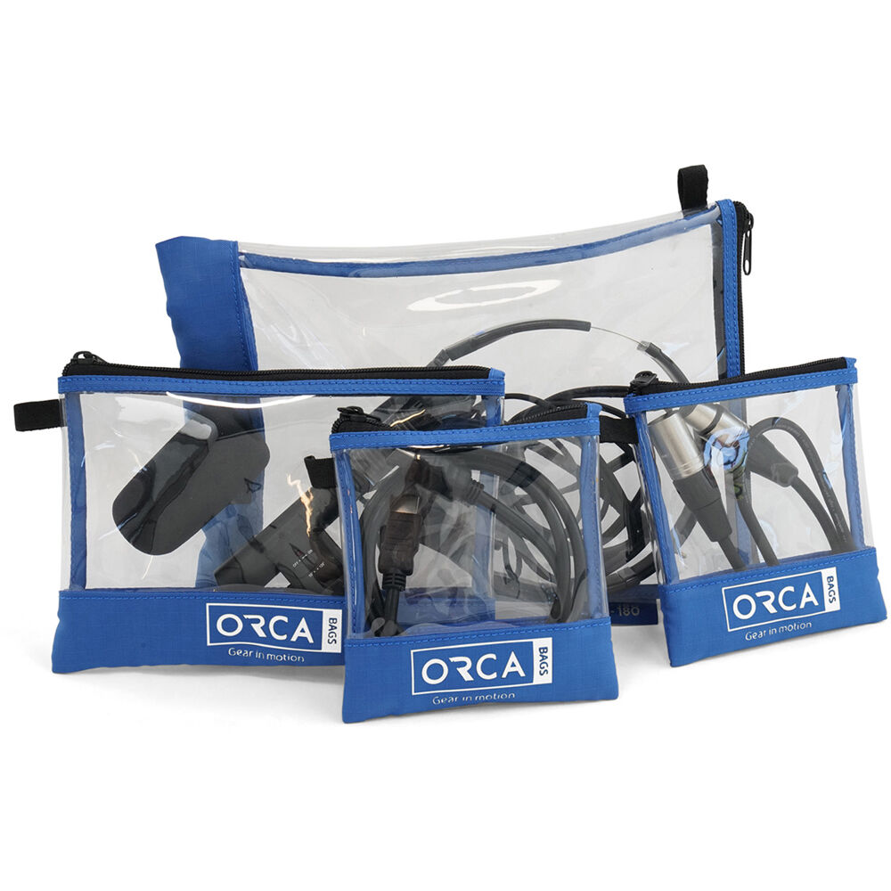 ORCA Transparent Pouch Kit for Accessories (4-Pack)