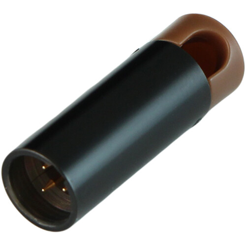 Cable Techniques Low-Profile Right-Angle Mini-XLR 3-Pin Male Connector with Adjustable Exit (Large Outlet, Brown Cap)