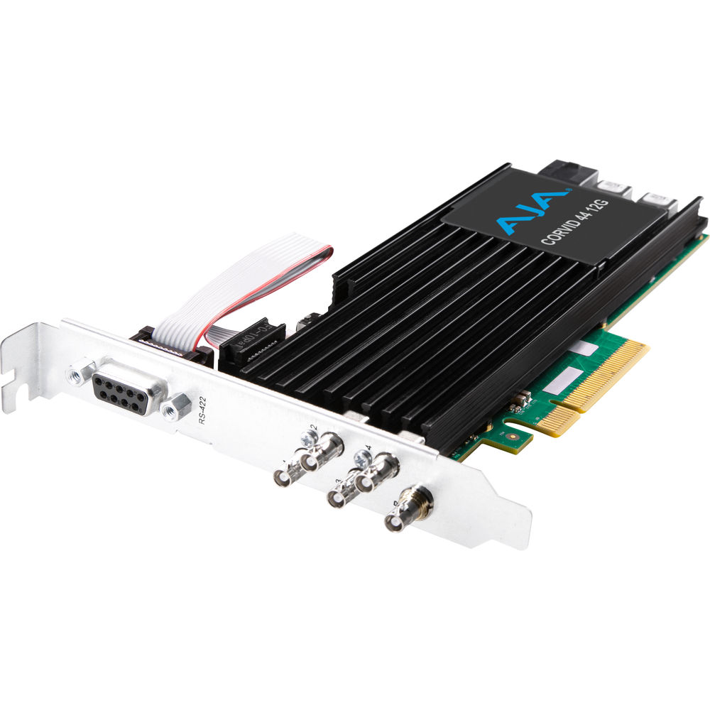 AJA Corvid 44 12G PCIe 4-Channel 12G-SDI I/O Mini-BNC Card (Tall Bracket, Fanless, Cables Included)