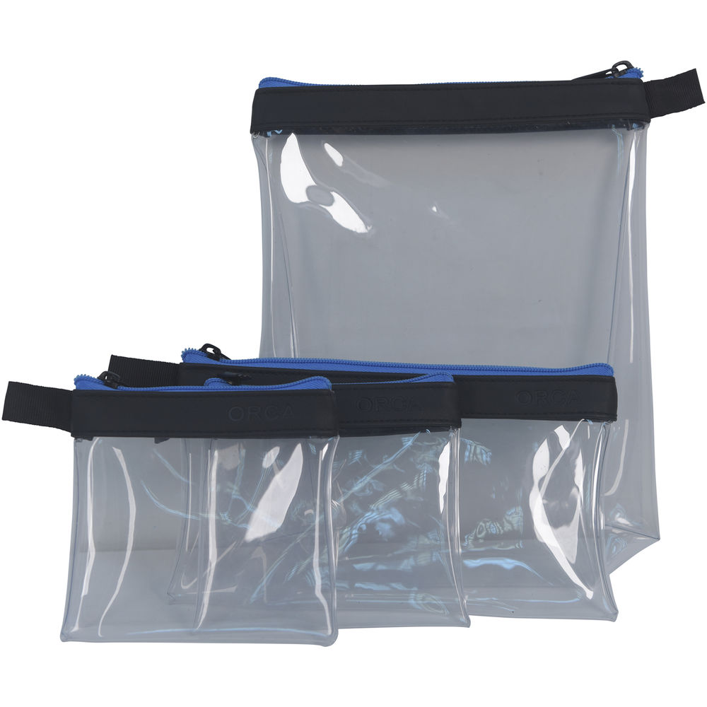 ORCA Transparent Pouch Set for Accessories (4-Pack)