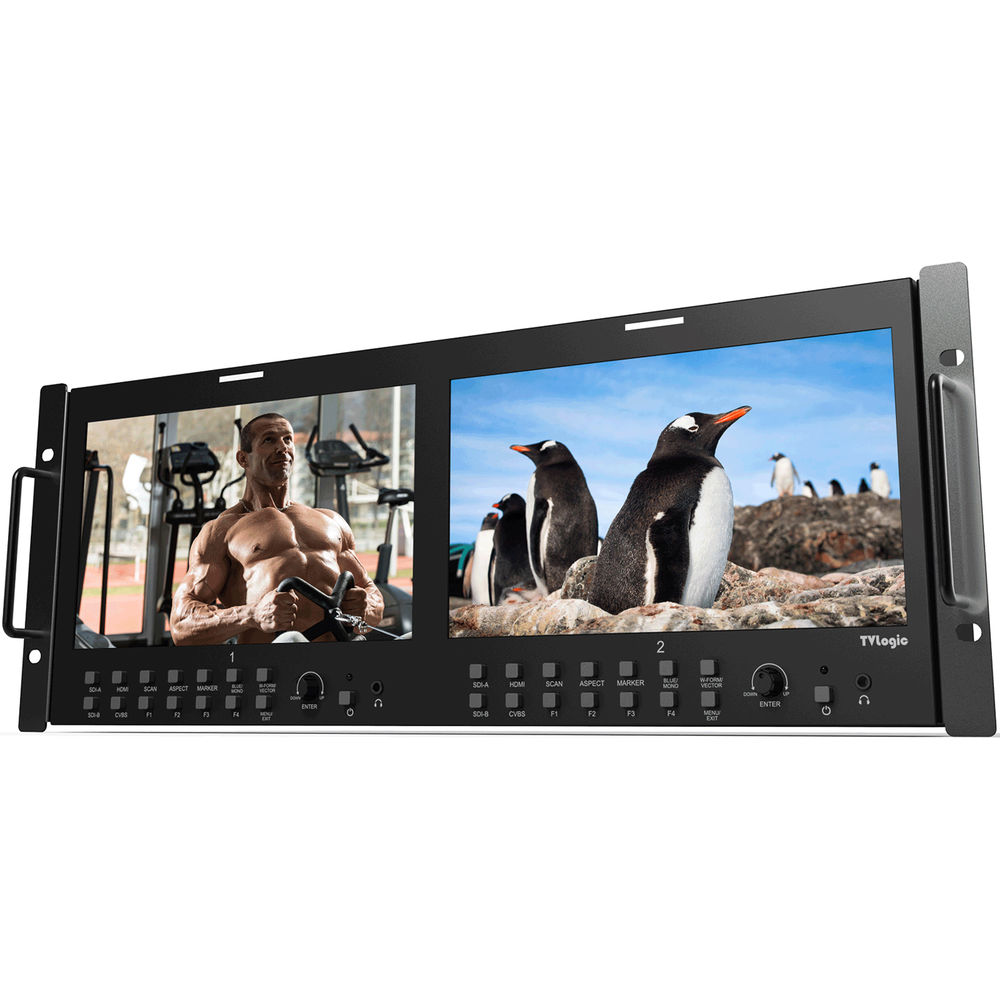 TVLogic RKM-290A Dual 9" HD/SD Multichannel LCD Rack Monitor