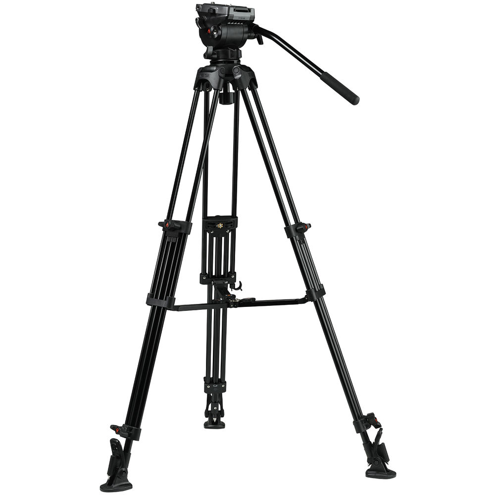 E-Image EG04AS 2-Stage Aluminum Tripod System with GH04 Dual-Base Fluid Head