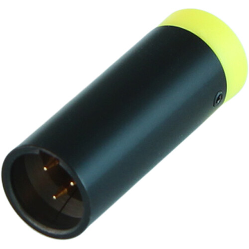 Cable Techniques Low-Profile Right-Angle Mini-XLR 3-Pin Male Connector with Adjustable Exit (Standard Outlet, Yellow Cap)