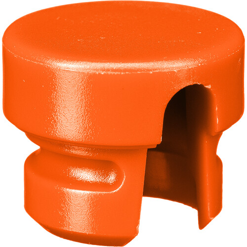 Cable Techniques Low-Profile Cap for Low-Profile XLR Connectors, Outlet for up to 6.0mm OD Cable (Large, Orange)