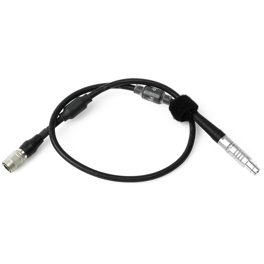 ARRI 24V, 4-Pin Hirose-Type Male to 3-Pin Fischer-Type Female Power Cable (20")