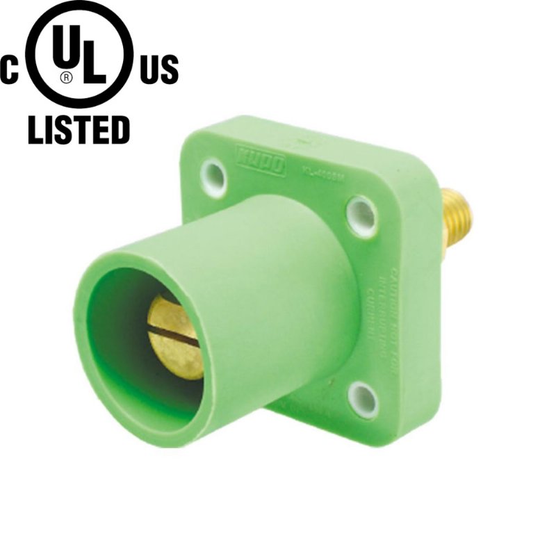 KUPO K-LOK 400A Single-pole Stud Male Receptacle- Green