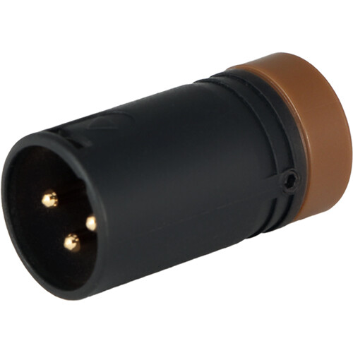 Cable Techniques Low-Profile Right-Angle XLR 3-Pin Male Connector (Large Outlet, B-Shell, Brown Cap)