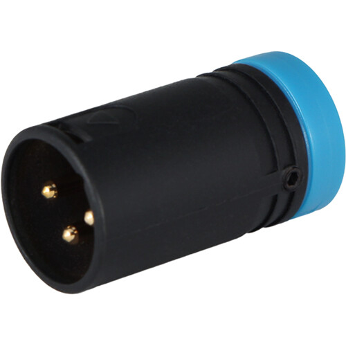 Cable Techniques Low-Profile Right-Angle XLR 3-Pin Male Connector (Standard Outlet, B-Shell, Blue Cap)