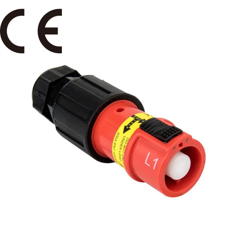 KUPO PowerFit Single-pole Line Source Connector- Line 1 Red