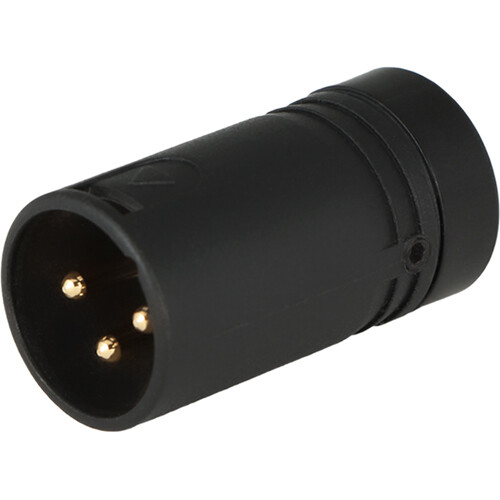 Cable Techniques Low-Profile Right-Angle XLR 3-Pin Male Connector (Large Outlet, B-Shell, Black Cap)