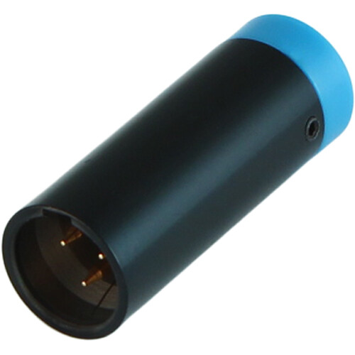 Cable Techniques Low-Profile Right-Angle Mini-XLR 3-Pin Male Connector with Adjustable Exit (Standard Outlet, Blue Cap)