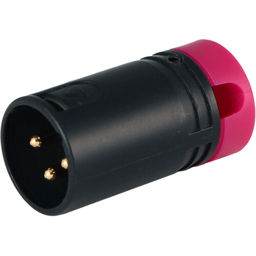 Cable Techniques Low-Profile Right-Angle XLR 3-Pin Male Connector (Large Outlet, A-Shell, Purple Cap)