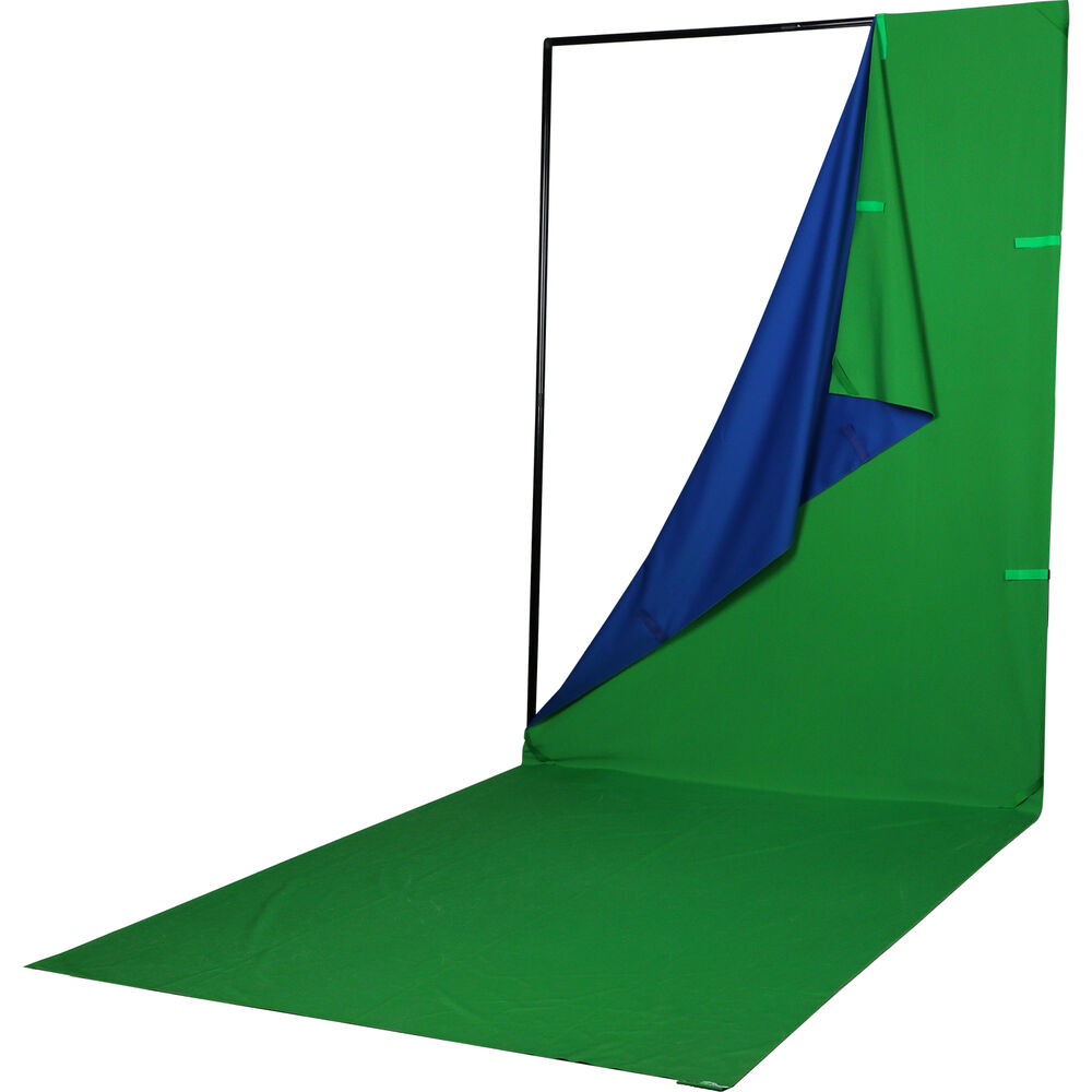 Phottix 4-in-1 Q-Drop Collapsible 5' x 13' Backdrop Kit (Green/Blue & Black/White)