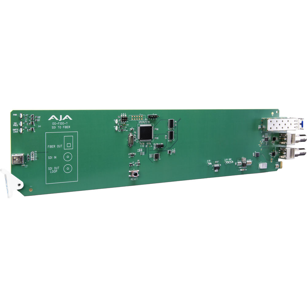 AJA OG-FiDO-T openGear 1-Channel (3G-SDI to Single Mode LC Fiber Transmitter)