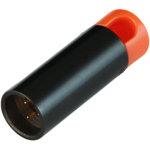 Cable Techniques Low-Profile Right-Angle Mini-XLR 3-Pin Male Connector with Adjustable Exit (Large Outlet, Orange Cap)