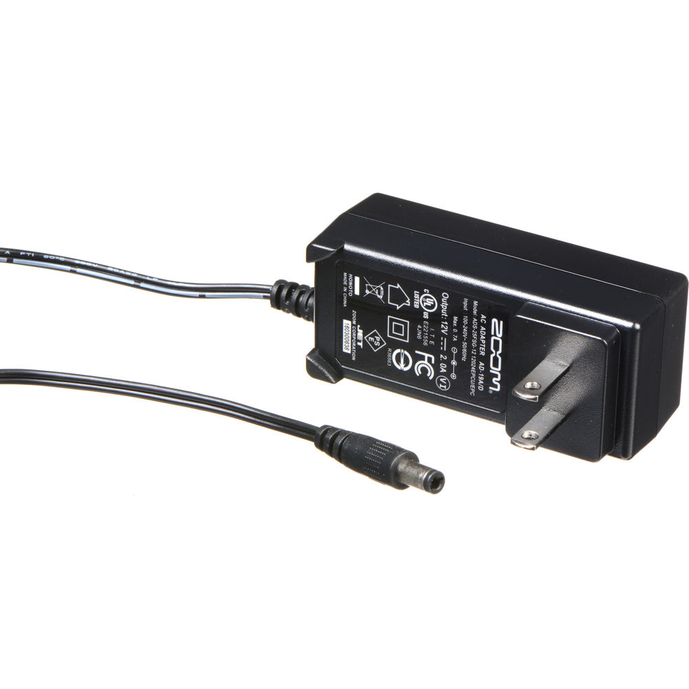 Zoom AD-19 12 VAC Adapter for F4, F8, F8n, Select LiveTrak Mixers, TAC-8, and UAC-8