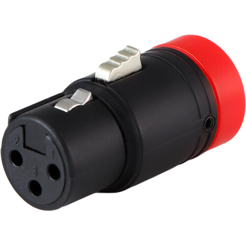 Cable Techniques Low-Profile Right-Angle XLR 3-Pin Female Connector (Large Outlet, B-Shell, Red Cap)
