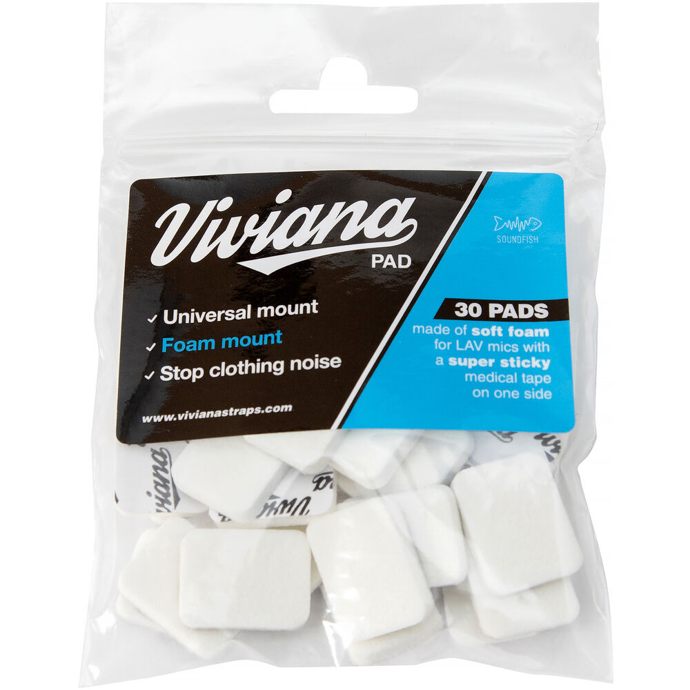 Viviana Pads Soft Foam Mounts for Lavalier Microphones (30-Pack, White)