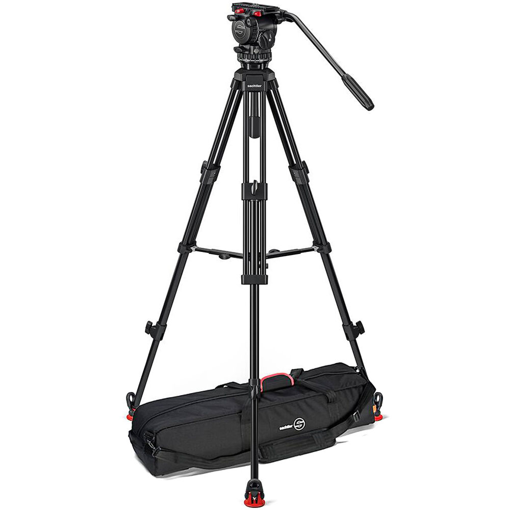 Sachtler System FSB 8 MII Sideload and 75/2 Aluminum Tripod Legs with Mid-Level Spreader and Bag