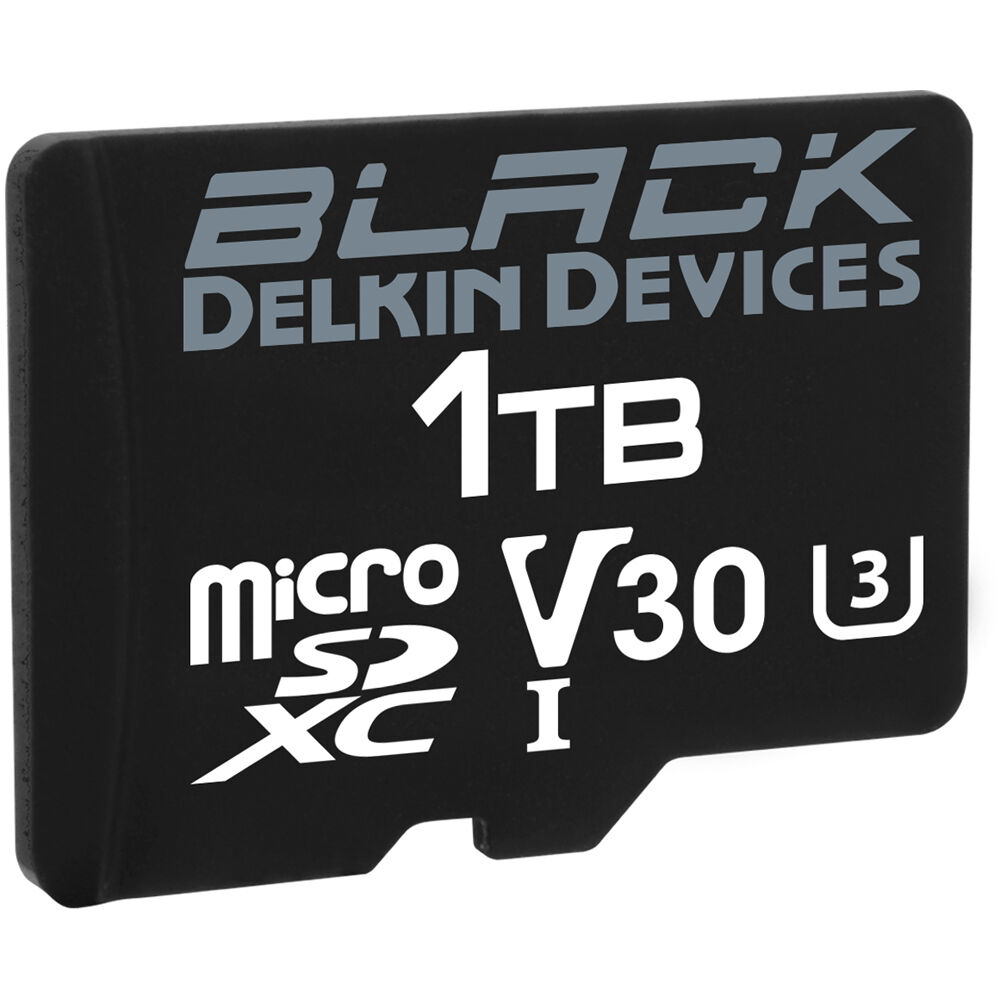 Delkin Devices 1TB BLACK UHS-I microSDXC Memory Card with SD Adapter
