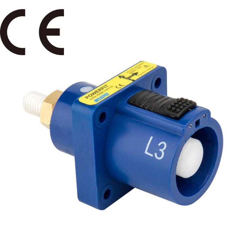 KUPO PowerFit Single-pole Panel Source Connector- Line 3 Blue