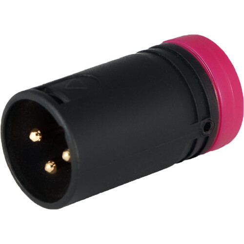 Cable Techniques Low-Profile Right-Angle XLR 3-Pin Male Connector (Standard Outlet, B-Shell, Purple Cap)
