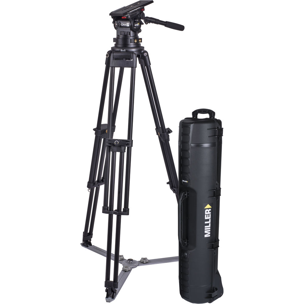 Miller CiNX 7 & HDR MB 1-Stage Aluminum Tripod System with Mitchell Base Adapter & Ground Spreader