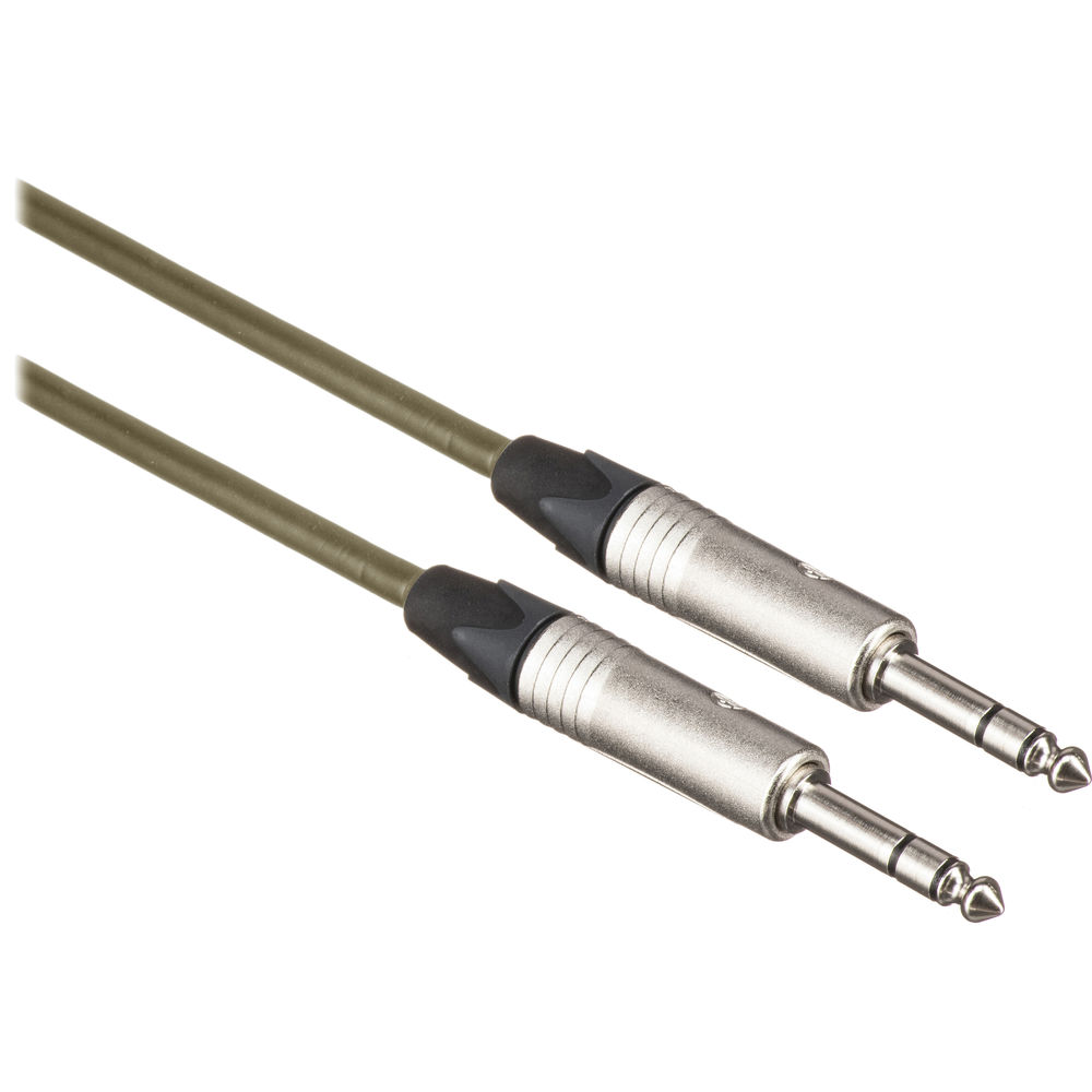 Canare Star Quad 1/4" TRS Male to 1/4" TRS Male Cable (Brown, 50')