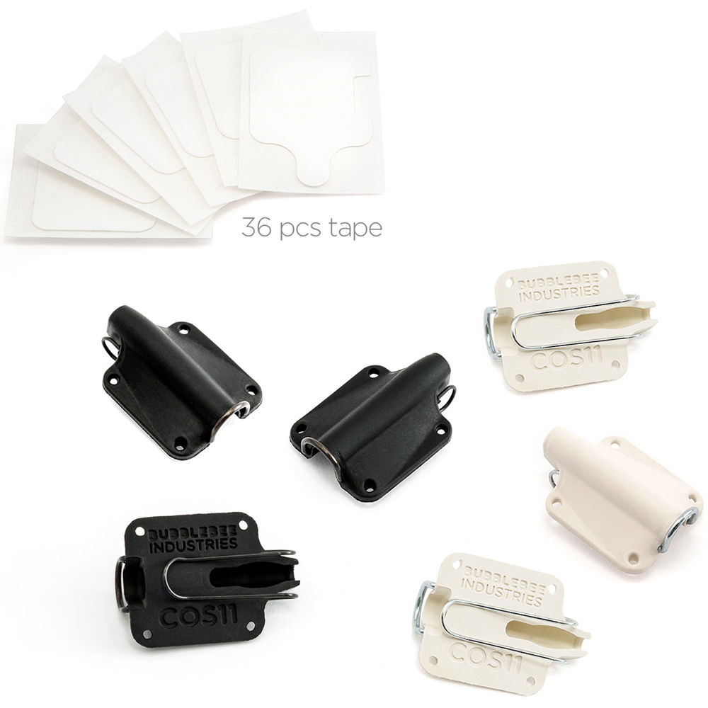 Bubblebee Industries Lav Concealer for Sanken COS-11 (6-Pack, 3 Black and 3 White)