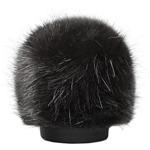 Bubblebee Industries Windkiller Long Fur Slip-On Wind Protector for 23 to 26mm Mics (Extra-Small, Black)
