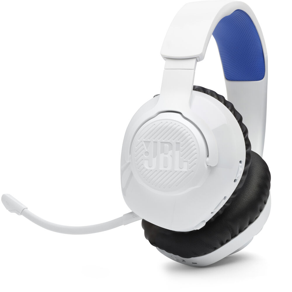 JBL Quantum 360P Console Wireless Over-Ear Gaming Headset (White/Blue)
