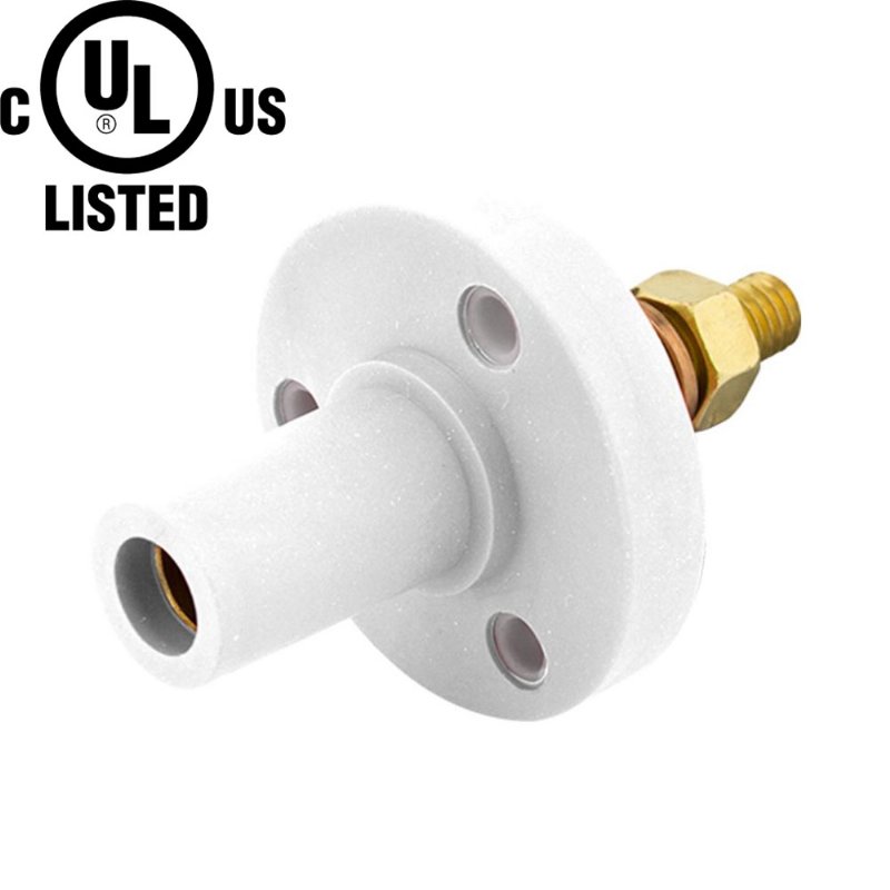 KUPO K-LOK 150A Single-pole Stud Female Receptacle- White