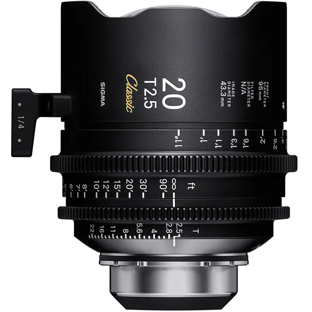 Sigma 20mm T2.5 FF Classic Cine Prime Lens with /i Technology (PL Mount, Meters)