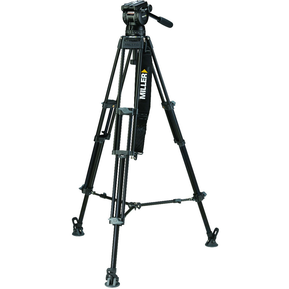 Miller CX10 Toggle 2-Stage Aluminum Tripod System with Mid-Level Spreader