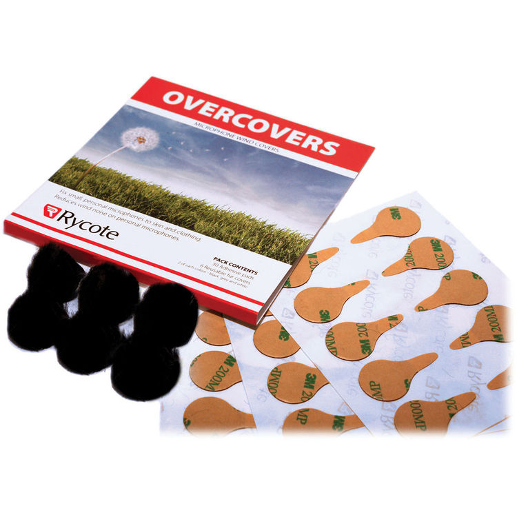 Rycote Overcovers (Black, 6-Pack, 30 Stickies)