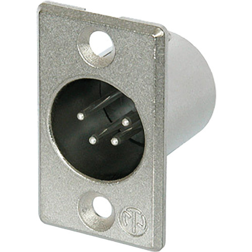 Neutrik 4-Pole Male Receptacle with Soldered Contacts (Nickel Housing, Silver Contacts)