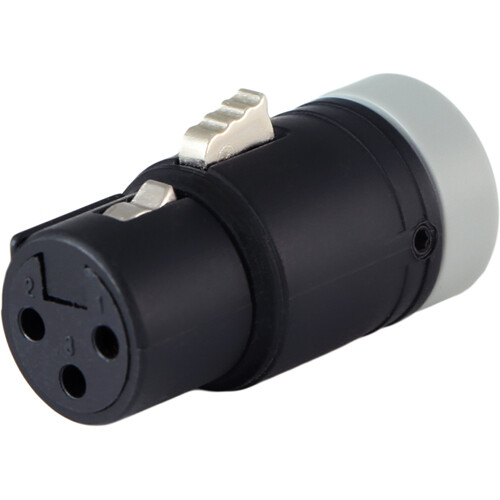 Cable Techniques Low-Profile Right-Angle XLR 3-Pin Female Connector (Large Outlet, B-Shell, Gray Cap)