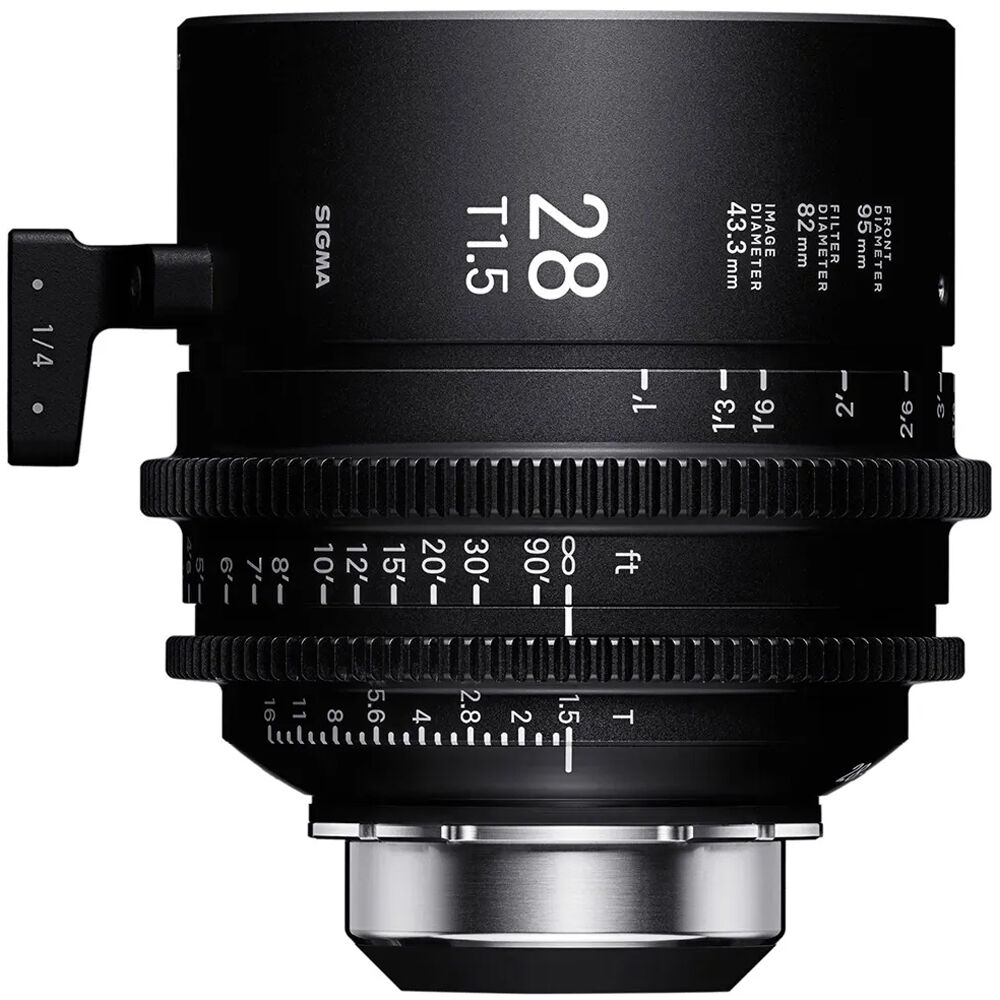 Sigma 28mm T1.5 Fully Luminous FF High-Speed Cine Prime with /i Technology (PL Mount, Feet)