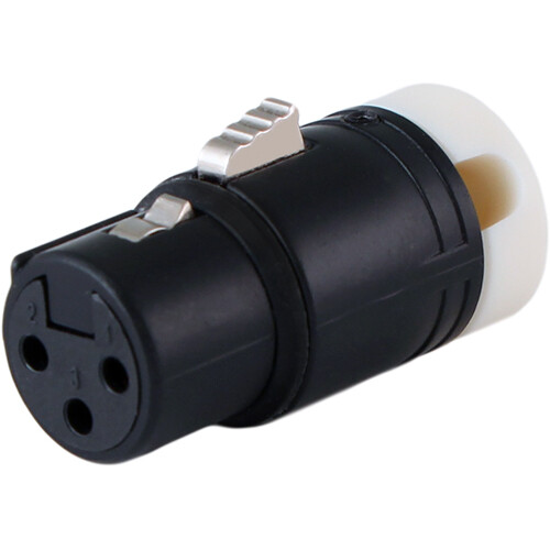 Cable Techniques Low-Profile Right-Angle XLR 3-Pin Female Connector (Large Outlet, A-Shell, White Cap)