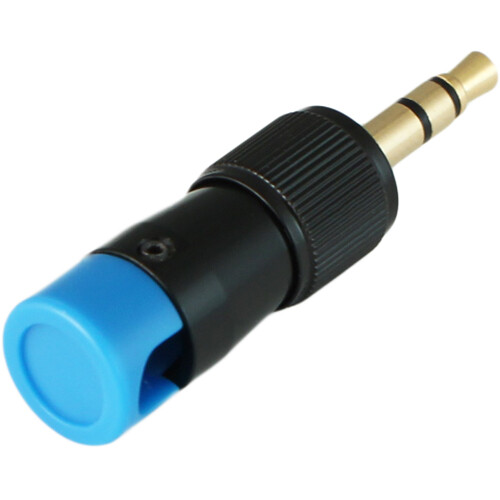Cable Techniques CT-LPS-T35L-B Low-Profile Right-Angle 3.5mm TRS Screw-Locking Connector (Blue)