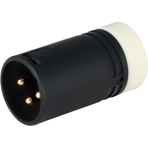 Cable Techniques Low-Profile Right-Angle XLR 3-Pin Male Connector (Large Outlet, B-Shell, White Cap)