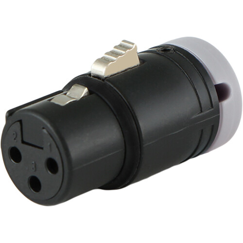 Cable Techniques Low-Profile Right-Angle XLR 3-Pin Female Connector (Standard Outlet, A-Shell, Gray Cap)