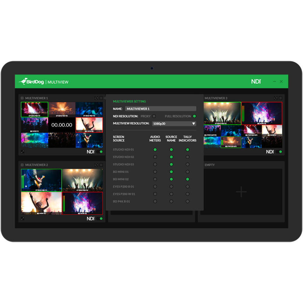 BirdDog NDI Multiview Pro Streaming Software