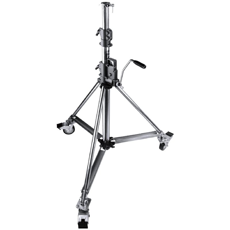 KUPO 485 HEAVY DUTY WIND-UP LOW BASE STAND WITH BRAKED CASTER