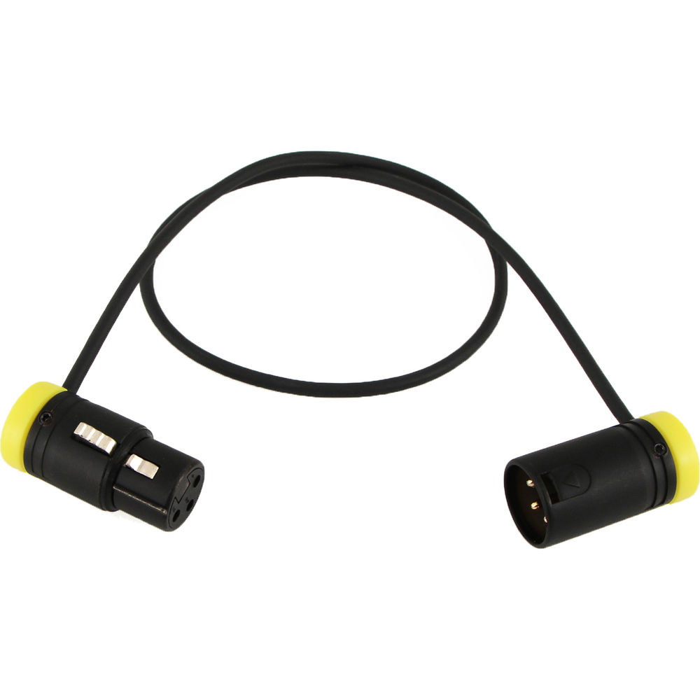 Cable Techniques CT-LPXR-18Y Low-Profile 3-Pin Adjustable Angle Cable (Yellow Caps)