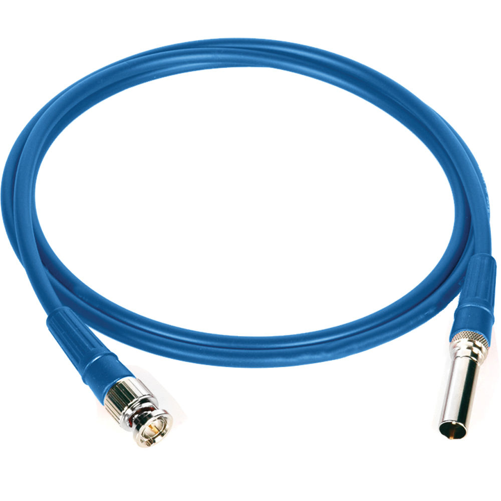 Canare 24" L-4CFB Digital Video Patch Plug to BNC Patch Bay Cable (Blue)