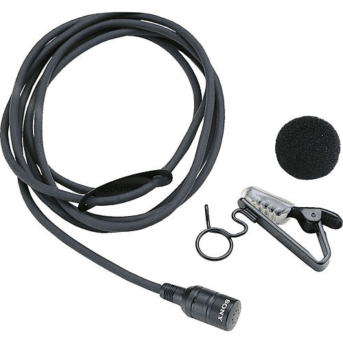 Sony ECM-44BMP Omnidirectional Lavalier Microphone with 3.5mm Locking Mini Jack for Sony Transmitters