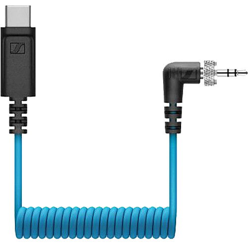 Sennheiser CL 35 USB-C Locking 3.5mm TRS to USB Type-C Coiled Cable