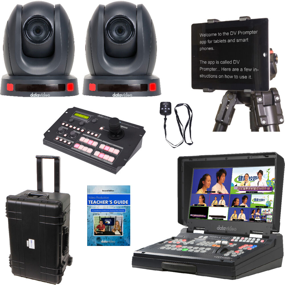 Datavideo EPB-1340 Educator's Production Bundle with PTZ Cameras & Rolling Case